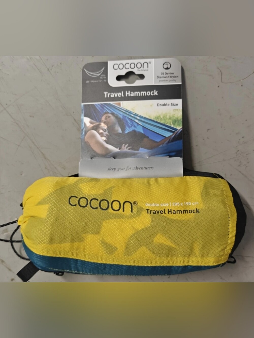 COCOON Premium Camping Hammock, UltralCocoon Travel Hammock Double Size - Yellow